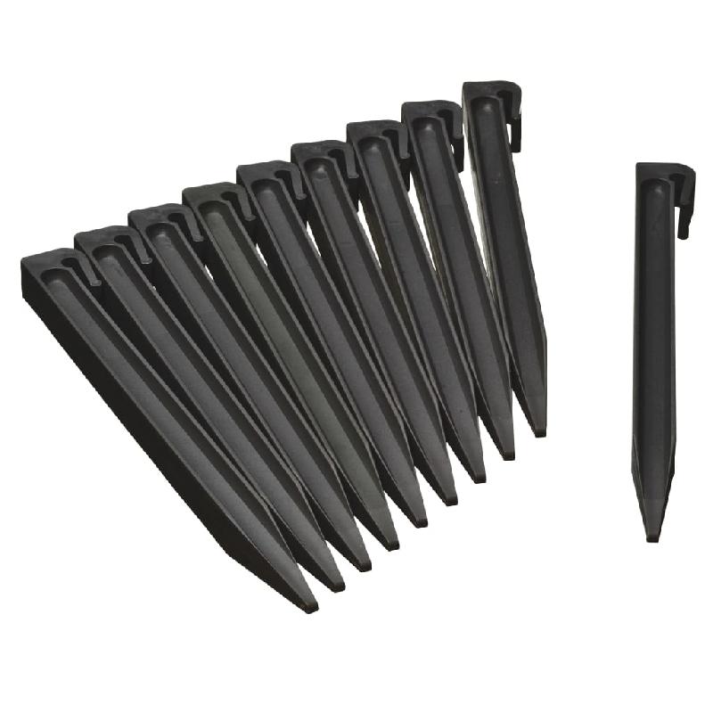 Nature chevilles d'ancrage de jardin 10 pcs noir 428506_0