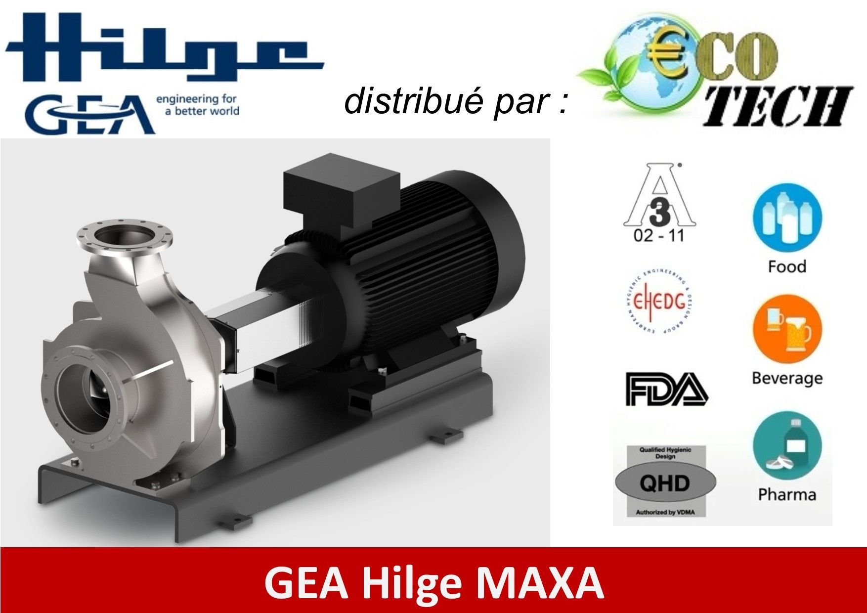 Pompe gea hilge maxa  centrifuge à un étage et aspiration applications avancées_0