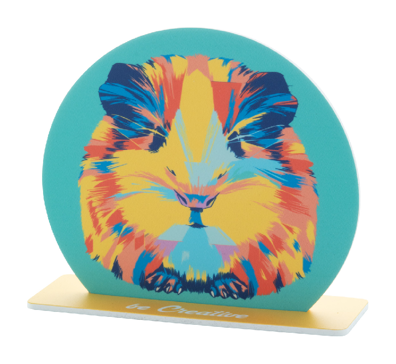 Présentoir rond en mousse PVC - marquage UV Led inclus - blanc - 10g_0