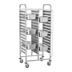 HELLOSHOP26 - Chariot de transport 30 bacs GN capacité de charge : 150 kg  acier inoxydable14_0000961 - 14_10010676_0