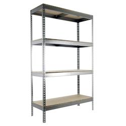SimonRack Étagère Industrielle, 2000x2100x600 mm, 4 Niveaux en bois, Étagère Charge Lourde, Galvanisé/Bois - Simonforte - métal 8425437081576_0