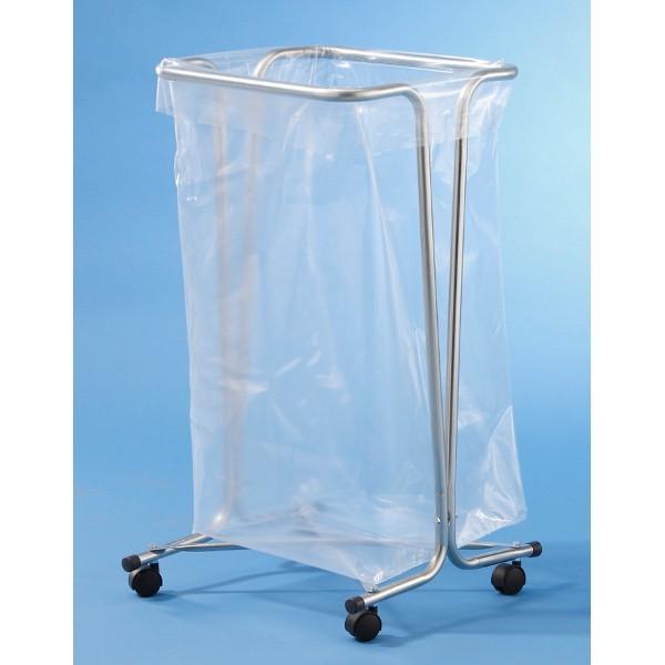 Support pour sac poubelle 110 litres - Sur roulettes ou fixe - Structure en acier zingué_0