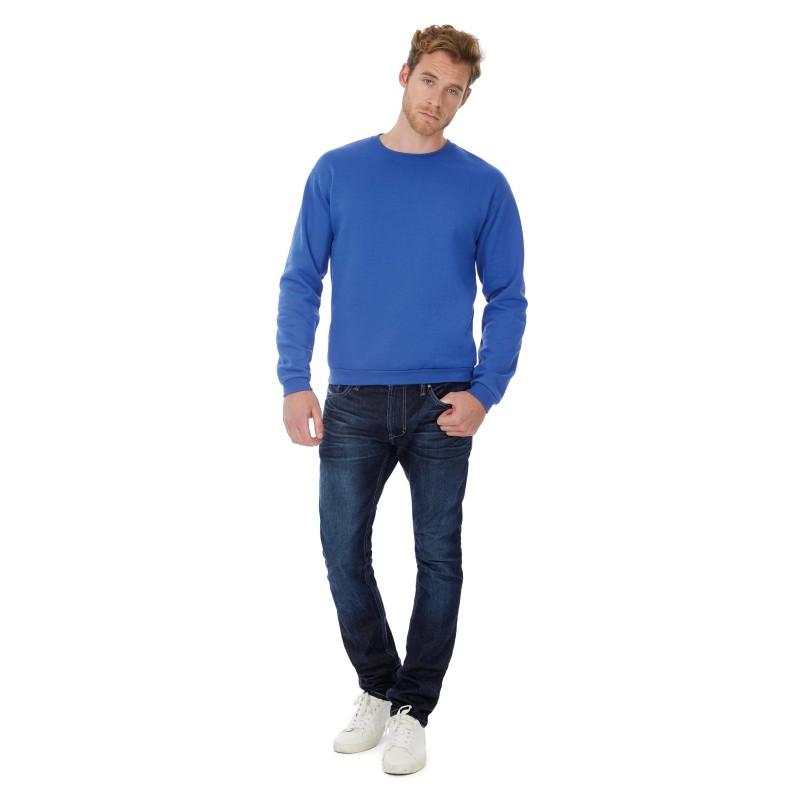 Sweatshirt col rond ID.202 - 50% coton / 50% polyester - Modèle unisexe sans étiquette de marque_0