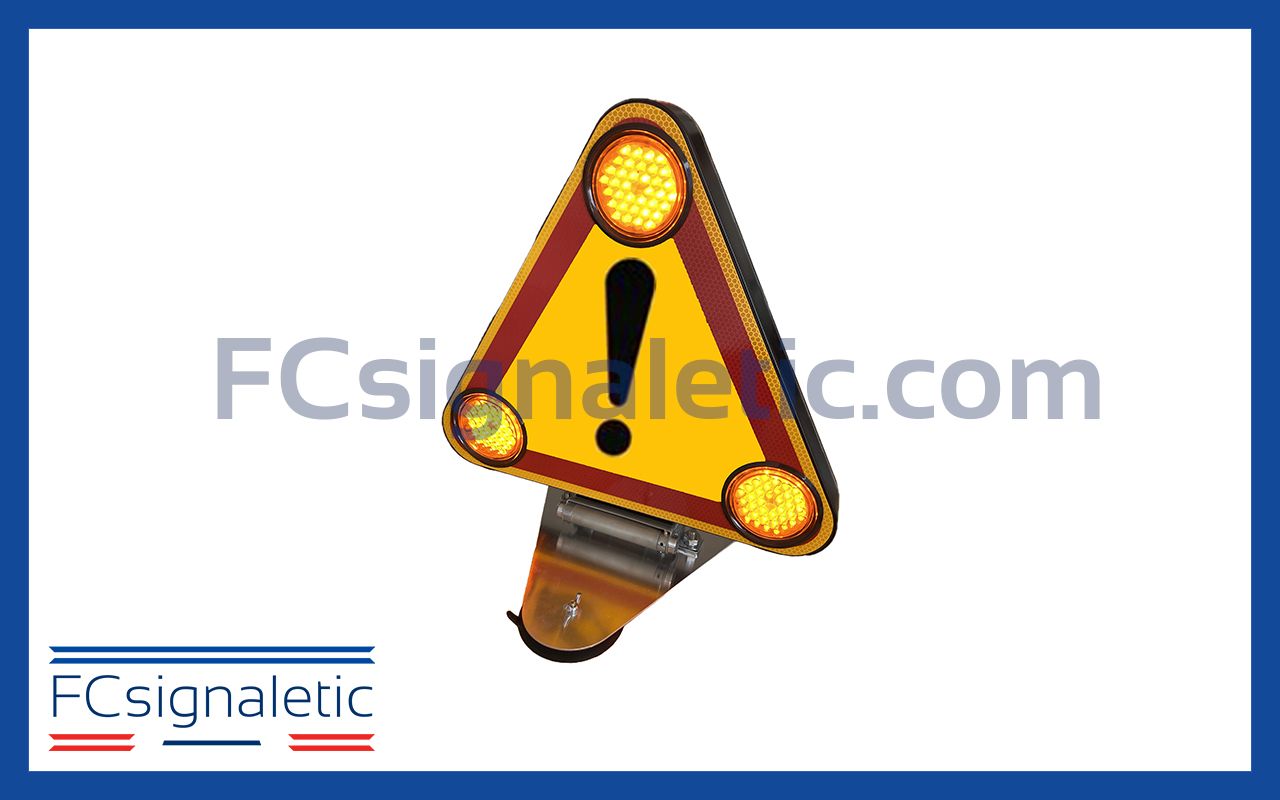 Triangle Triflash AK14 autonome magnétique 500 mm 2 faces classe 2 LEDWORK LWK0560-AK14_0