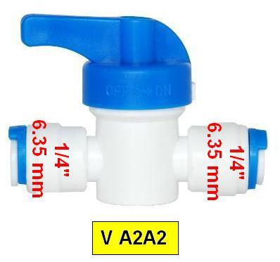 Vanne d'arrêt V A2A2 - Quick fitting - Tube 1/4