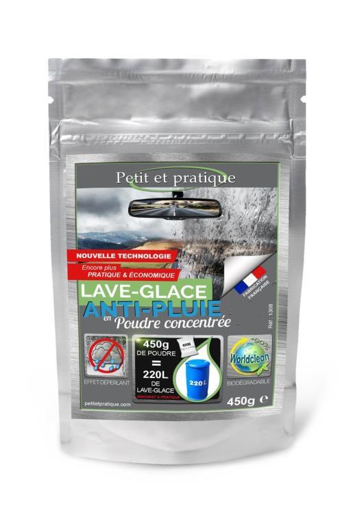WORLDCLEAN - Lave-glace anti-pluie 450g - Film déperlant, économique et écologique - Réf. 10308_0