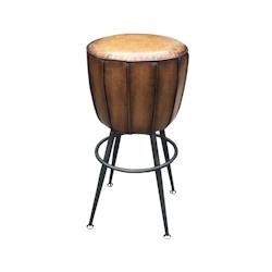 Anticline Créations Tabouret TAM-TAM light brown Ø86 x H73 - marron cuir CS1098_0