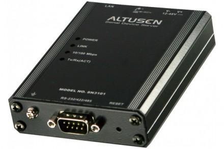 ATEN SN3101 - Serveur de communication RS-232/RS-422/485 via réseau Ethernet TCP/IP - Boîtier aluminium_0