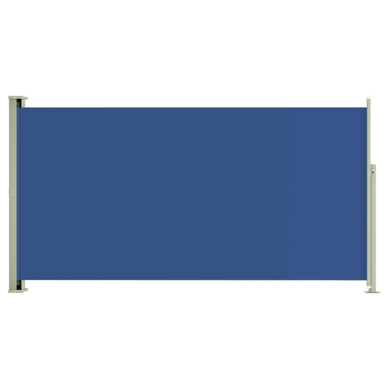 Auvent paravent store brise-vue latéral rétractable - protection visuelle pour patio, jardin, terrasse, balcon - 160 x 300 cm - bleu_0