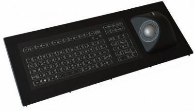 Clavier industriel marine IEC-60945 - IP67 - trackball encastrable USB AZERTY - Référence: KSME103B0033-W-MC1_0