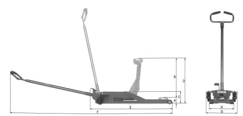 Cr-200-b - Crics rouleurs 20T - Sam Outillage - avec protection caoutchouc et norme CE EN 1494_0