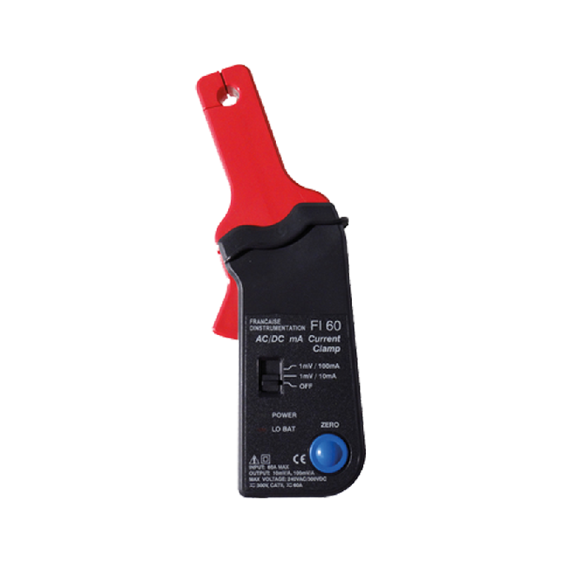 FI60 | Sonde de courant 60 A AC/DC pour multimètres, ouverture 9 mm_0