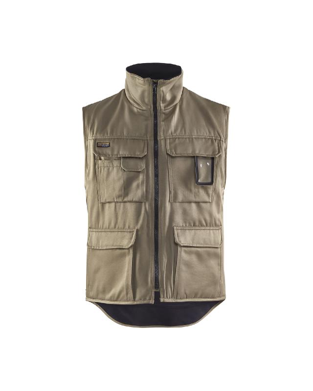 Gilet 3801 sans manche pour le froid - Blaklader - doublé polaire microfibre - beige - S à 4XL_0