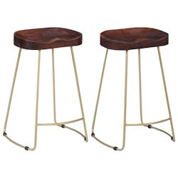 HELLOSHOP26 tabourets de bar design chaise siège bois massif de récupération multicolore 1202182 x2 - 3002317399225_0