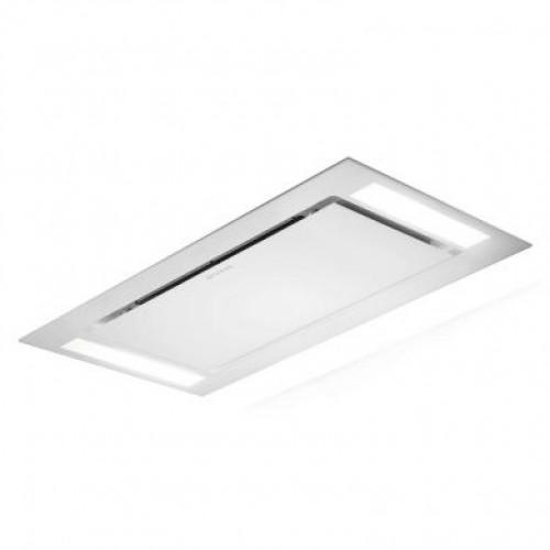 HOTTE DE PLAFOND PLATE - 100 CM - VERRE BLANC OU INOX - AZZURA FABER