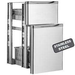 Kit bloc tiroirs inox T2/3-X - (1/3 + 2/3) TAV Bottles Line 544x510xH790 - Cuisine professionnelle_0