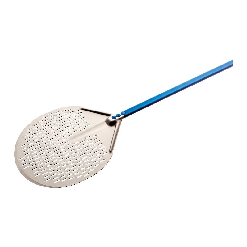 Pelle à pizza professionnelle Gi. Metal - tête perforée Ø45 cm - manche 120 cm en aluminium anodisé - 14_0004775_0