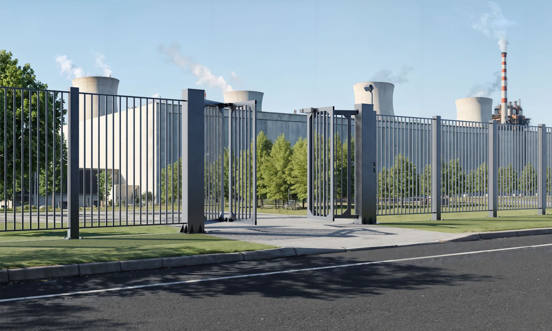 Portail ultra-rapide avec intelligence artificielle - Longueur max 10 m - LBAi W-GATE double_0