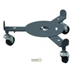 Roulette réglable Flora Roll - support pots à roulettes en métal - extensible Ø 30 à 42 cm - gris - 2005788_0