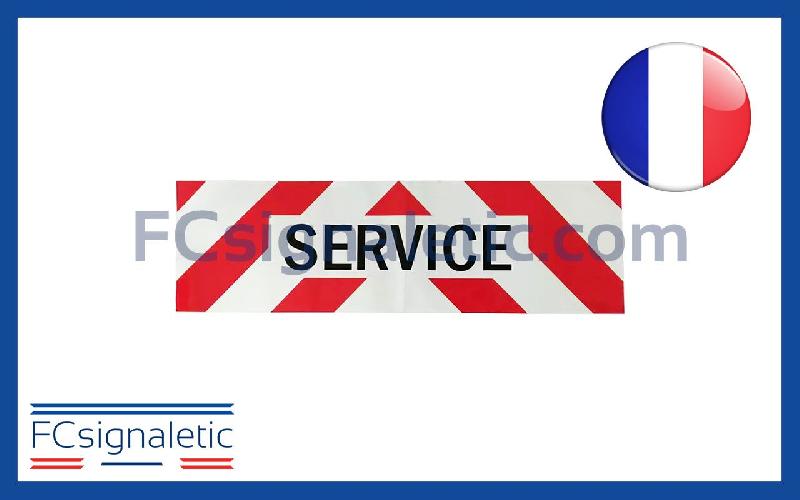 Sérigraphie bandeau adhésif SERVICE 50x15 cm classe B pour véhicule_0