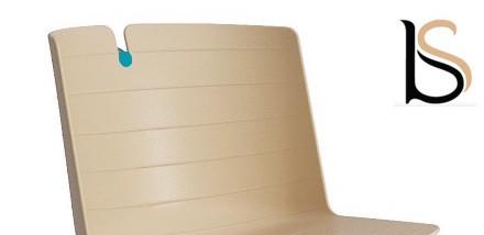 Siège de réunion Mork avec pied en métal. - Beige_1