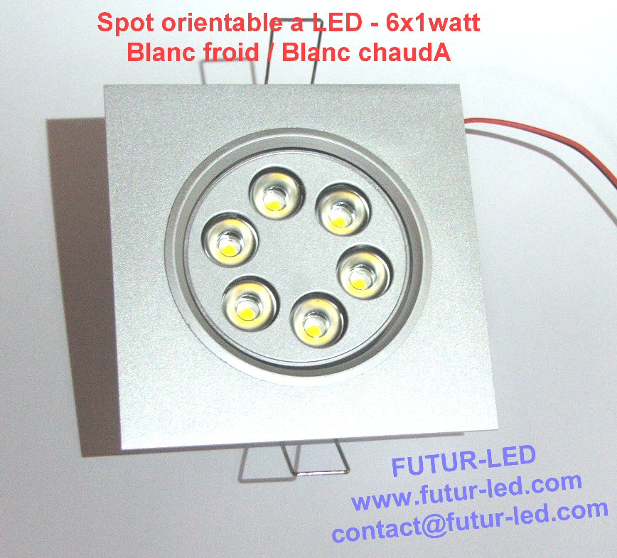 Spot LED encastrable orientable