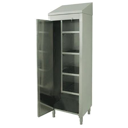 Armoire haute inox d’entretien - 1 porte battante - 600x500x2000 mm - Inox 18/10 - Marque GAFIC - Réf. 480078_0