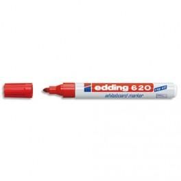 EDDING MARQUEUR EDDING 620 POUR TABLEAUX BLANCS POINTE OGIVE -COLORIS ROUGE