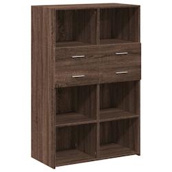 Helloshop26 - Buffet bahut commode armoire meuble de rangement organisateur cuisine salle de séjour salon haut 80 x 42,5 x 124 cm 02_0033929 - 300021_0