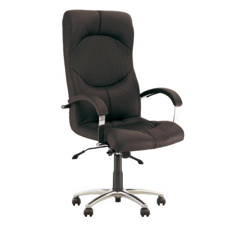 Hermes - Fauteuil de direction ergonomique synchrone avec appuie-tête intégré et revêtement en simili-cuir, noir_0