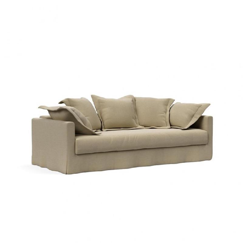 INNOVATION LIVING  CANAPÉ DESIGN PASCALA CONVERTIBLE LIT 200*140CM TISSU VIVUS DUSTY SAND_0