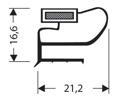 Joint pvc plat aimante pour meubles frigos jpf-111_0