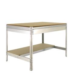 PROREGAL Établi BUFFALO avec tiroir | HxLxP 84x90x61cm | Capacité de charge 400kg | Galvanisé - argenté métal PR_RS33-02_0