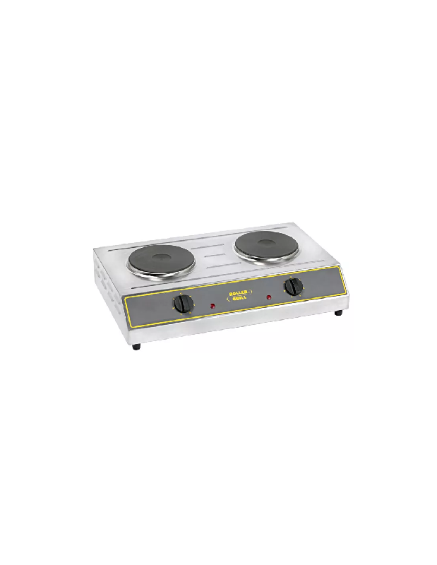 Réchaud 2 feux électrique - 2x1.5 Kw - Plaques 18 cm - Acier inoxydable - Roller Grill - Référence REE3_0