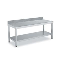 Tables Inox de Travail DISTFORM Premium avec Dosseret et Etagère - Profondeur 600 mm longueur 1200 mm - QM160120_0
