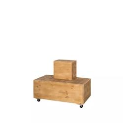 TRADIS Complément présentoir central fleuriste, 2 niveaux, bois massif - marron Bois massif 3701468412837_0