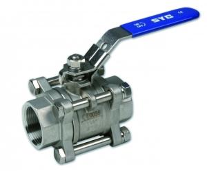 Vanne inox AISI316 3 pièces - passage total avec platine ISO - Socket Weld - Réf : IVB3PS6_0