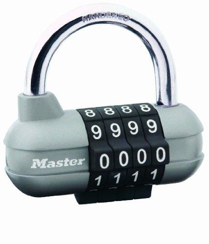 Cadenas à combinaison Master Lock 1520EURD - 4 chiffres - Gris 59 mm_0