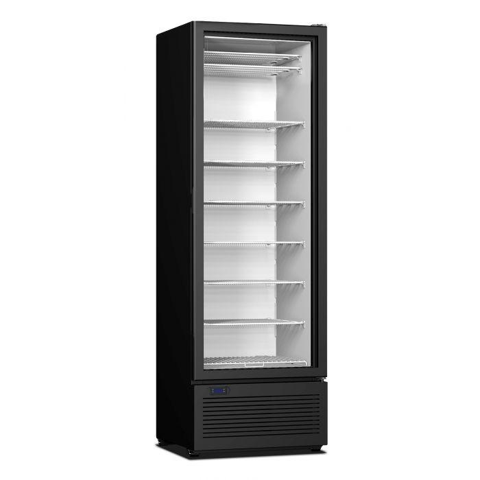 Armoire congélation  professionnelle noire avec une porte vitrée 400 litres - 7472.0215_0