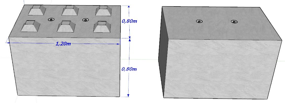 Bb800x800x1200 - bloc beton lego - stock bloc - poids 1,725 t_0