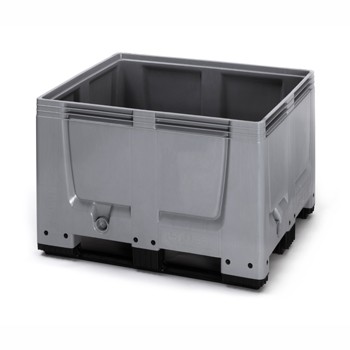 Caisse-palette en plastique 650L grise - Réf. 3AA010 - PEHD injecté, qualité alimentaire_0