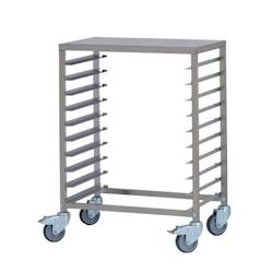 Chariot boulangerie - Inox - 10 niveaux - 600x400mm - 180kg - 663x415x900mm - TW 60/40Q - ShopDesChefs - SAR-487-1095_0