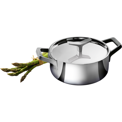 Cocotte inox avec couvercle E9KLSA11 - Cuisson homogène et résistante à la déformation_0