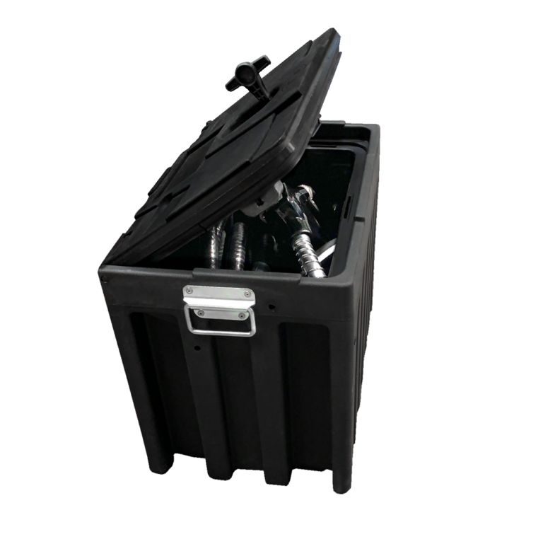 Coffret mobile avec pompe fuel, gasoil, GNR – Versions 12V, 12-24V, 220V_1