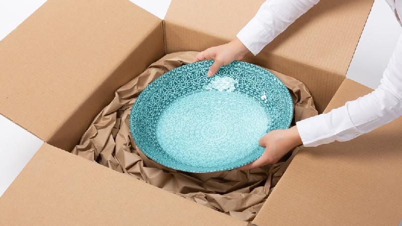 Consommable papier 100 % recyclé FSC - Biodégradable, recyclable et respectueux de l'environnement - Options de remplissage et protection en blanc ou marron_0
