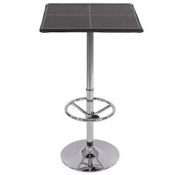 Décoshop26 - Table haute de bar bistrot avec repose-pied 110 cm noir TAB04002 - noir 3000007025331_0