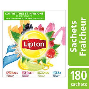 Lipton Coffret Thés Parfumés 120 Sachets Enveloppés, 6 Variétés  Différentes, Label Rainforest Alliance, (Lot de 2x60 sachets) :  : Épicerie