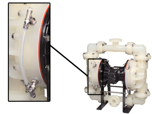Pompe pneumatique sandpiper avec détecteur de rupture de membrane_0