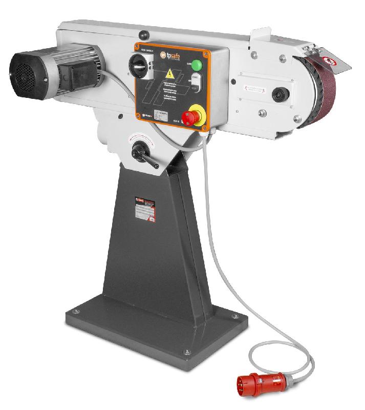 Ponceuse à bande pour métaux 75x2000 mm 29 m/s 3 kW 400V avec frein moteur électronique et arrêt d'urgence Torros BS75200400E_0
