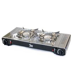 Réchaud gaz 2 feux 4400W Inox Thermocouple Interieur / Exterieur ATLAS ALPEN - gris inox 5905143042021_0